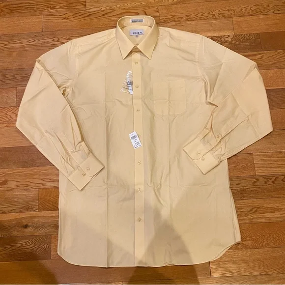 Modena | Shirts | Modena Banana Long Sleeve Button Up Dress Shirt Tall 75  Nwt Formal | Poshmark